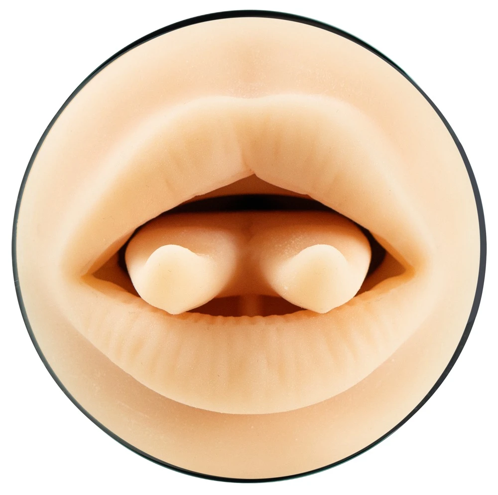 Feel Leigh Raven Mouth, Kiiroo Feel Leigh Raven Mouth Masturbator mit realistischer Mundform, Superskin-Innenleben & intensiver Stimulation