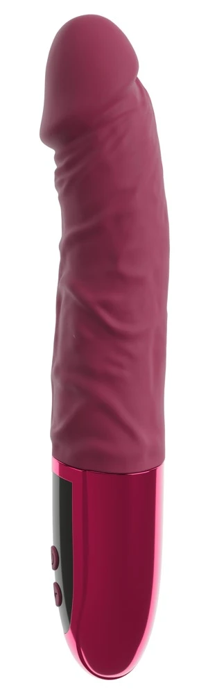 beau coeur Varelo Natural Vibr, Naturvibrator VARELO Rot Seidenmatt Glanz mit ausgeprägtem Penislook Silikon 12 Vibrationsmodi starker Kopf