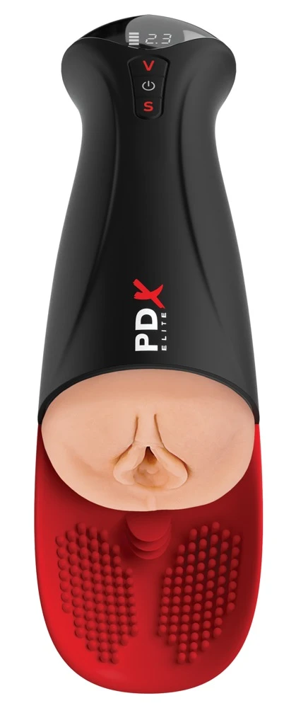 PDXE Fuck-O-Matic Pro XL Light, Intensive Penis- und Hodenmassage mit 5-fach Saug- und Vibrationspower, der Fuck-O-Matic Pro XL bringt Dich an Deine Grenzen!