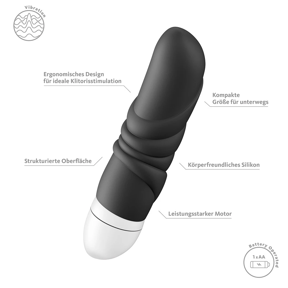 Jam Black, Fun Factory JAM Minivibrator kompakt stark ergonomisch kraftvolle Vibration strukturierte Spitze vielseitig einsetzbar