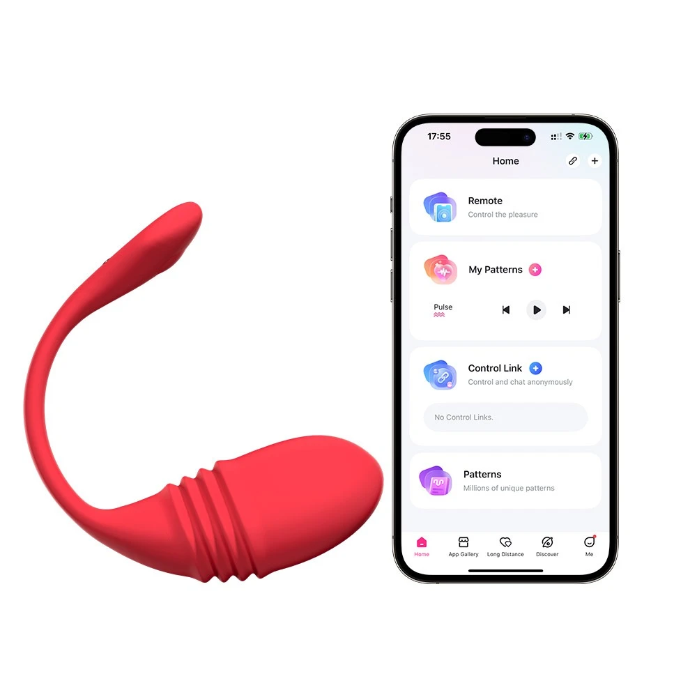 Vulse, Lovense Vulse Vibro-Ei mit Stoßfunktion für intensive G-Punkt-Reize & freihändiges Lustspiel per App