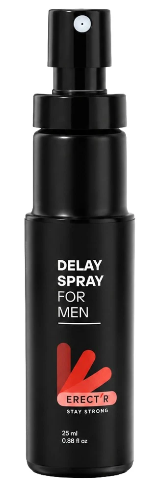 ERECTR Delay Spray 25 ml, Verzögerungsspray für Männer mit Aloe Vera & Panthenol für weniger Empfindlichkeit und längere intime Momente, ohne betäubende Wirkstoffe – ERECT‘R