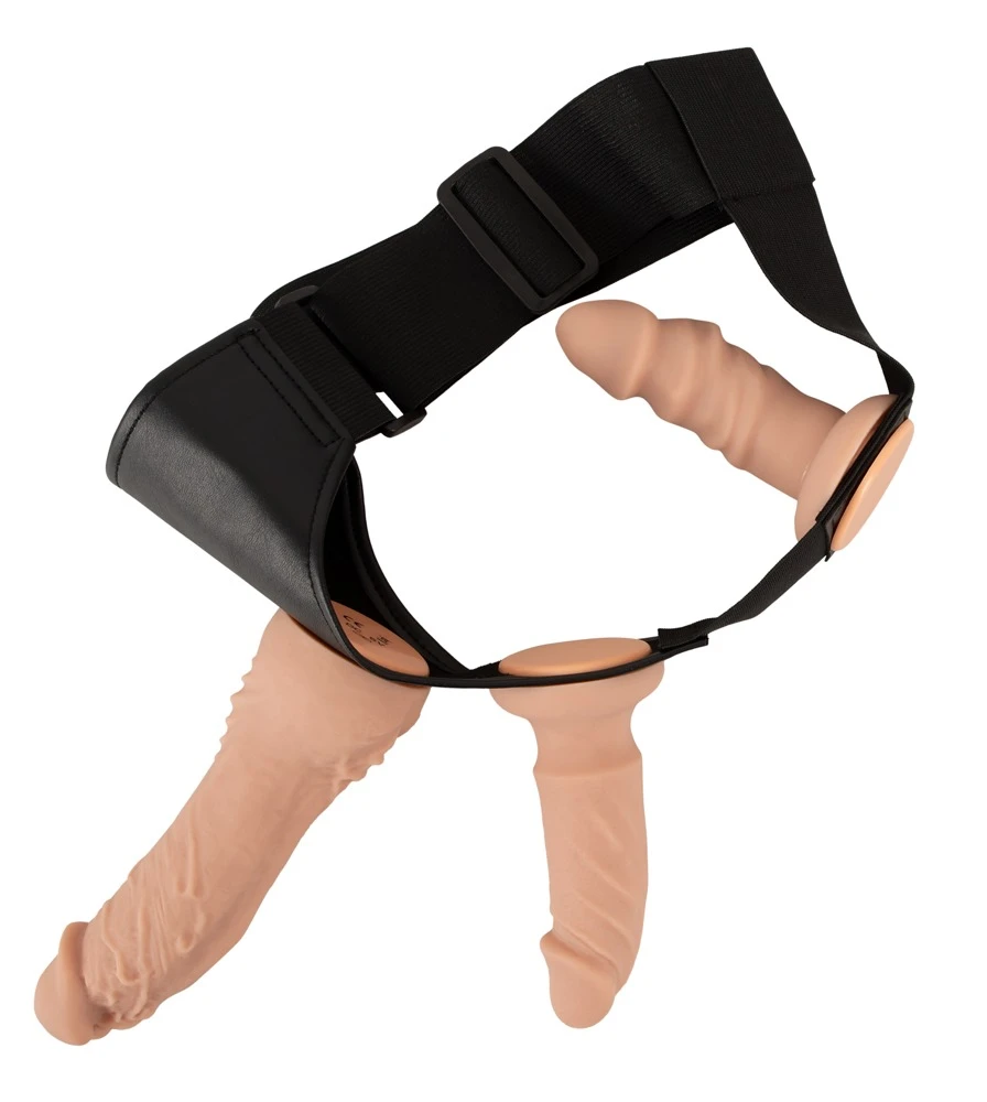 Your Strap-On Set Nature Vibes, Intensive Lustspiele mit vielseitigem 4-teiligen Strap-on-Set samt RC-Vibrator und naturgetreuen Dildos für beide Seiten