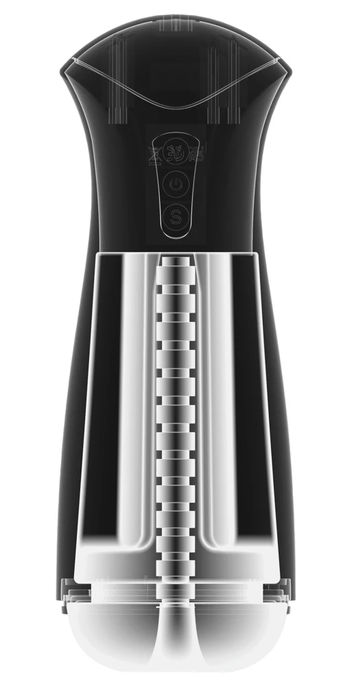 PDXE Fap-Gasm Frosted, Vollautomatischer Masturbator mit kraftvoller Vibration und Saugfunktion in 5 Modi für intensive Lustmomente