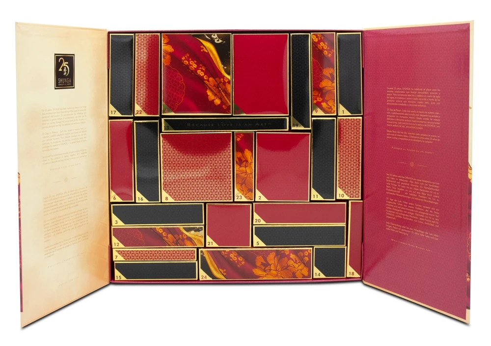 Shunga Calendar 2025, SHUNGA Calendar of Desires Luxus-Adventskalender mit 25 handverlesenen Intimprodukten, Jubiläumskollektion voller Leidenschaft und exklusiver Highlights