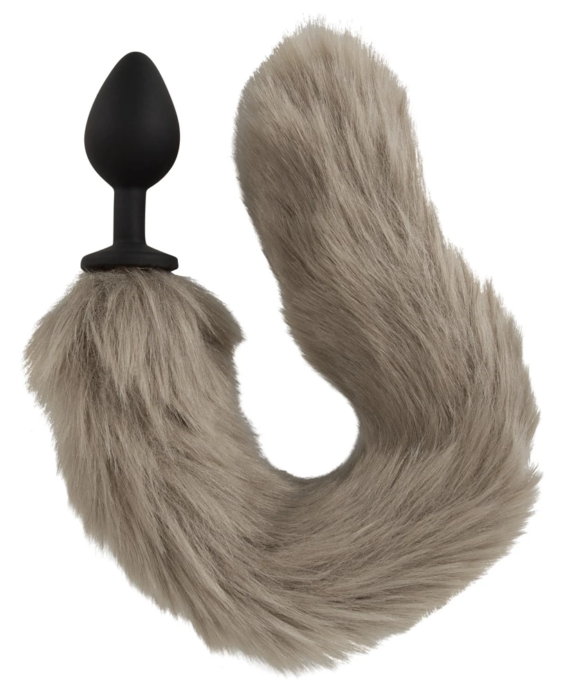 Fluffy Tail Grey, Fluffiger Schweif für sinnliche Abenteuer, flexibler Analplug mit weichem Kunstfell und sicherem Stopper Fluffy Tail Grey, Fluffiger Schweif für sinnliche Abenteuer, flexibler Analplug mit weichem Kunstfell und sicherem Stopper