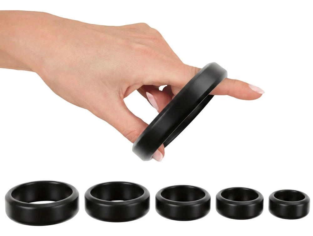 You2Toys Cock & Ball Stretching Kit mit 6 Silikonringen, dehnbar, anschmiegsam, einzeln oder kombiniert tragbar Cock&Ball Kit Strong&Stretchy