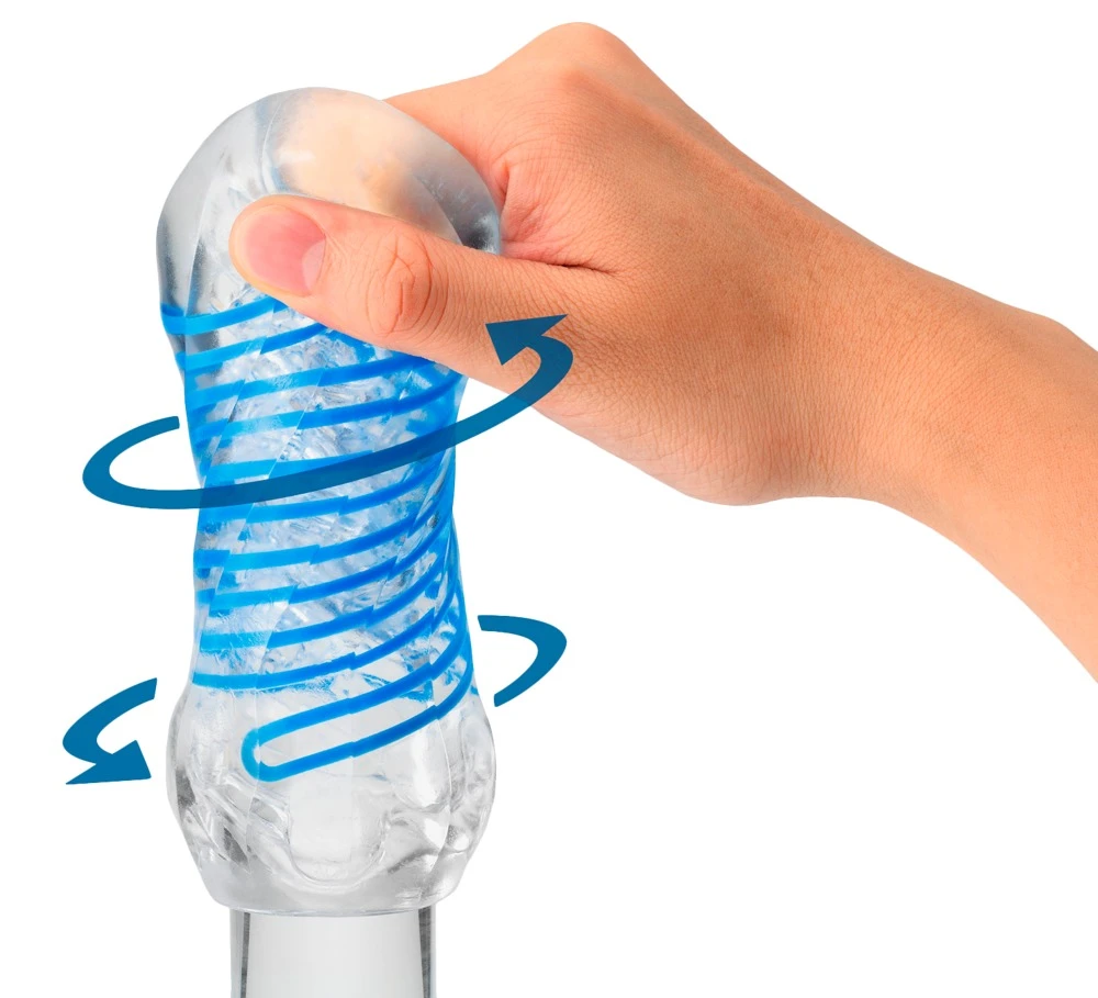 Tenga Spinner Deluxe 01 Drops, Dreh dich zum Höhepunkt – Wiederverwendbarer Masturbator mit Spiral-Effekt und intensiver Reizstruktur