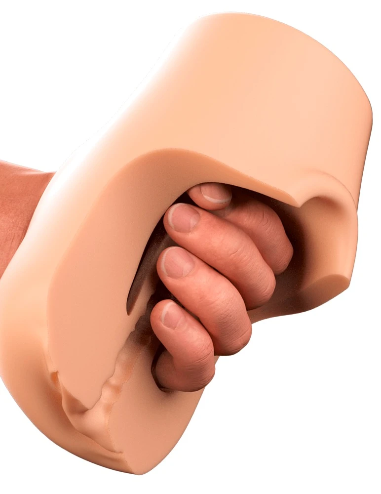 PDXP Pussy Pounder Sqeeze Stro, PDX Plus Pussy Pounder Squeeze Stroker Masturbator in realistischer Vagina-Optik mit Squeeze Core Grip für intensiven Handjob und hautähnliches Fanta Flesh Feeling