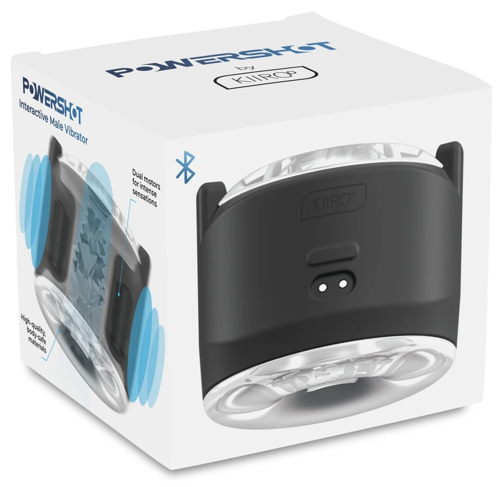 Kiiroo Power Shot, Interaktiver Vibro-Masturbator mit intensiven Reizstrukturen, 7 kraftvollen Vibrationsmodi, zwei starken Motoren und individuell anpassbarem Druck für besonders sexy Solo-Momente