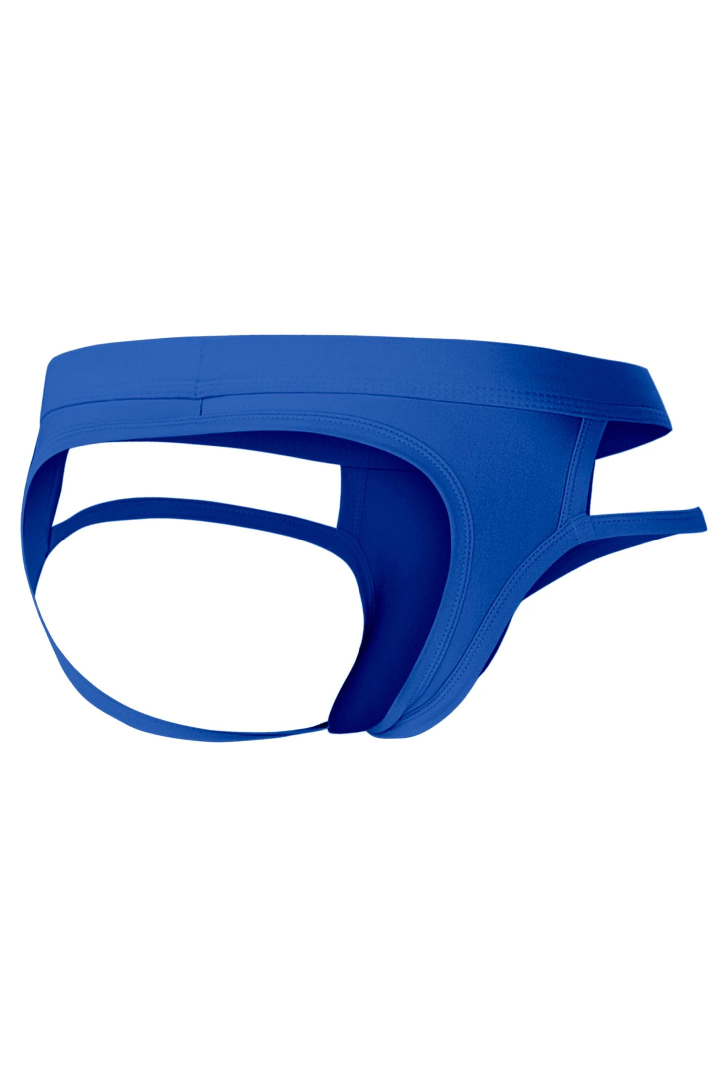 Web Jockstrap C4MSPX23, Markanter Style in Königsblau: Weicher Web Jockstrap von CUT4MEN mit formendem Suspensorium, Längsnaht und gummiertem Frontlogo