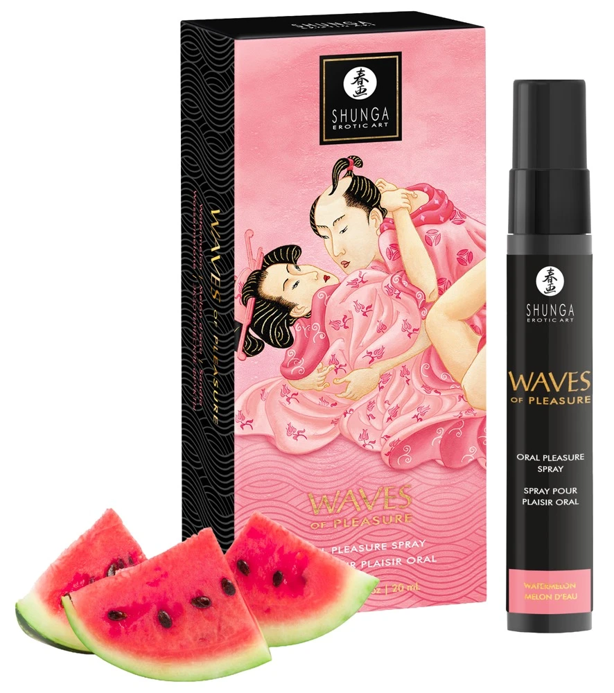 WoP Watermelon 20 ml, Waves of Pleasure Watermelon Mundspray – sexy fruchtiger Kick für heißes orales Verwöhnen mit prickelndem Watermelon-Aroma