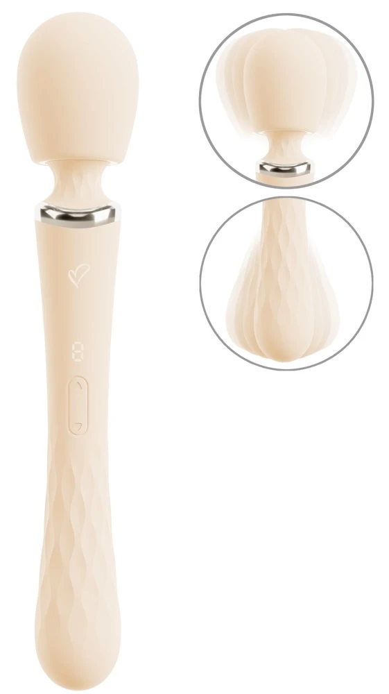 beau coeur Taviro Big Wand Mas, 120 Big Wand Massager TAVIRO beidseitig verwendbar für äußere und innere Stimulation mit 9 Vibrationsmodi je Ende und getrennt steuerbarer Power von beau cœur