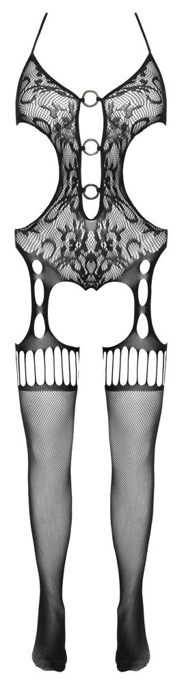 Catsuit ouvert von Cottelli FANTASY aus weichen Netzmaschen in Straps-Optik.