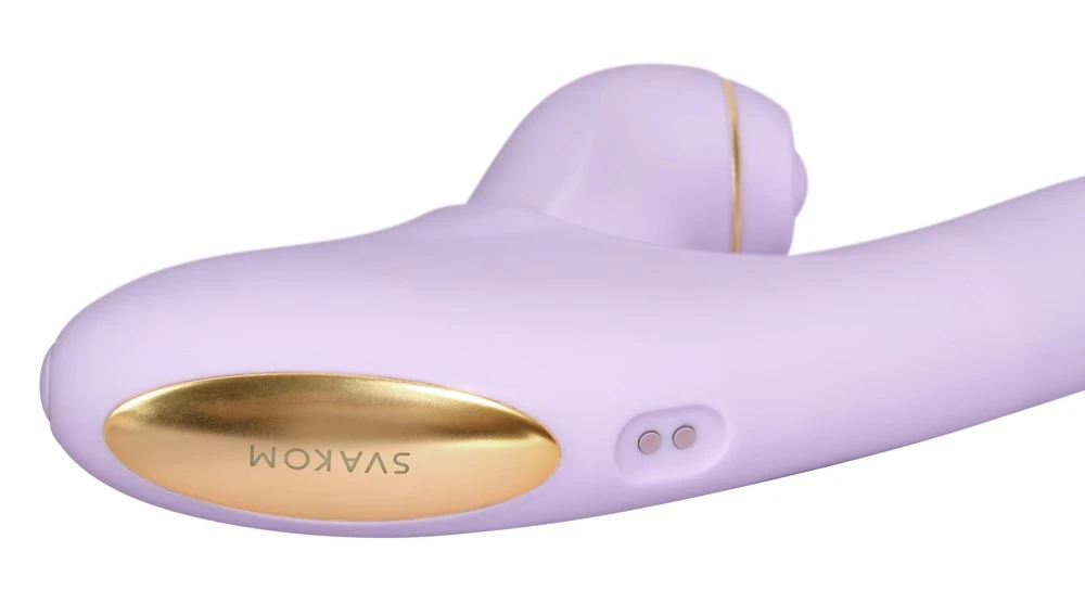 DuoGlow Pastel Lilac, DuoGlow 2-in-1 Toy mit stoßendem Perlenvibrator und pulsierendem Stimulator, einzeln oder kombiniert nutzbar, flüsterleise Power direkt oder bequem per App steuerbar