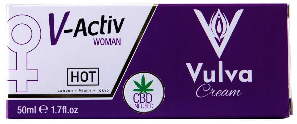 V-Activ Vulva Cream CBD 50 ml, Spüre, wie sinnliche Intensität und sanfte Pflege aufeinandertreffen - mit der CBD-angereicherten V-Activ Vulva Cream von HOT