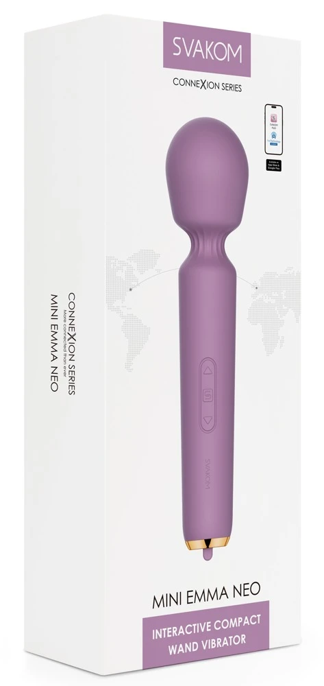 Mini Emma Neo, Mini Emma Neo Massagestab von SVAKOM Kompakte, wasserdichte Vibrationsmassage mit 6 Modi, Wärmefunktion und Memory