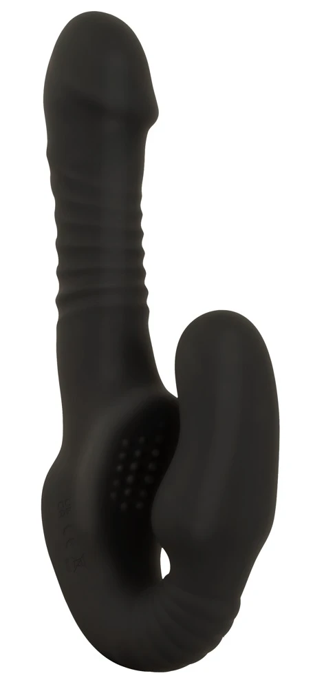 Thrusting RC Strapless Strap-O, You2Toys Strapless Strap-on Doppelvibrator mit automatischer Stoßfunktion, Fernbedienung und intensiver Stimulation für beide ohne Gurt