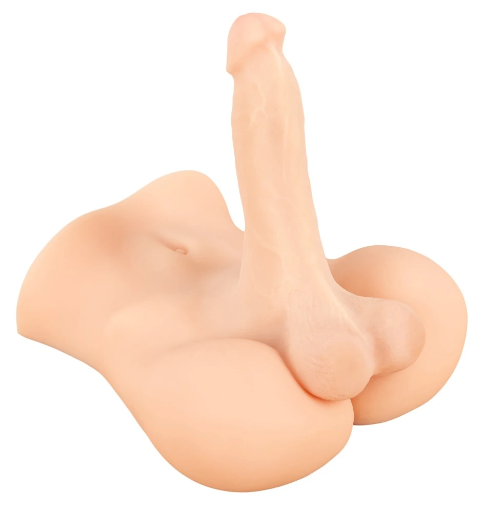 Realistixxx Deluxe Man 02, Realistischer Torso-Masturbator Deluxe Man 02: Intensives Erlebnis mit biegsamem Penis, strukturierter Lusttunnel & Hoden