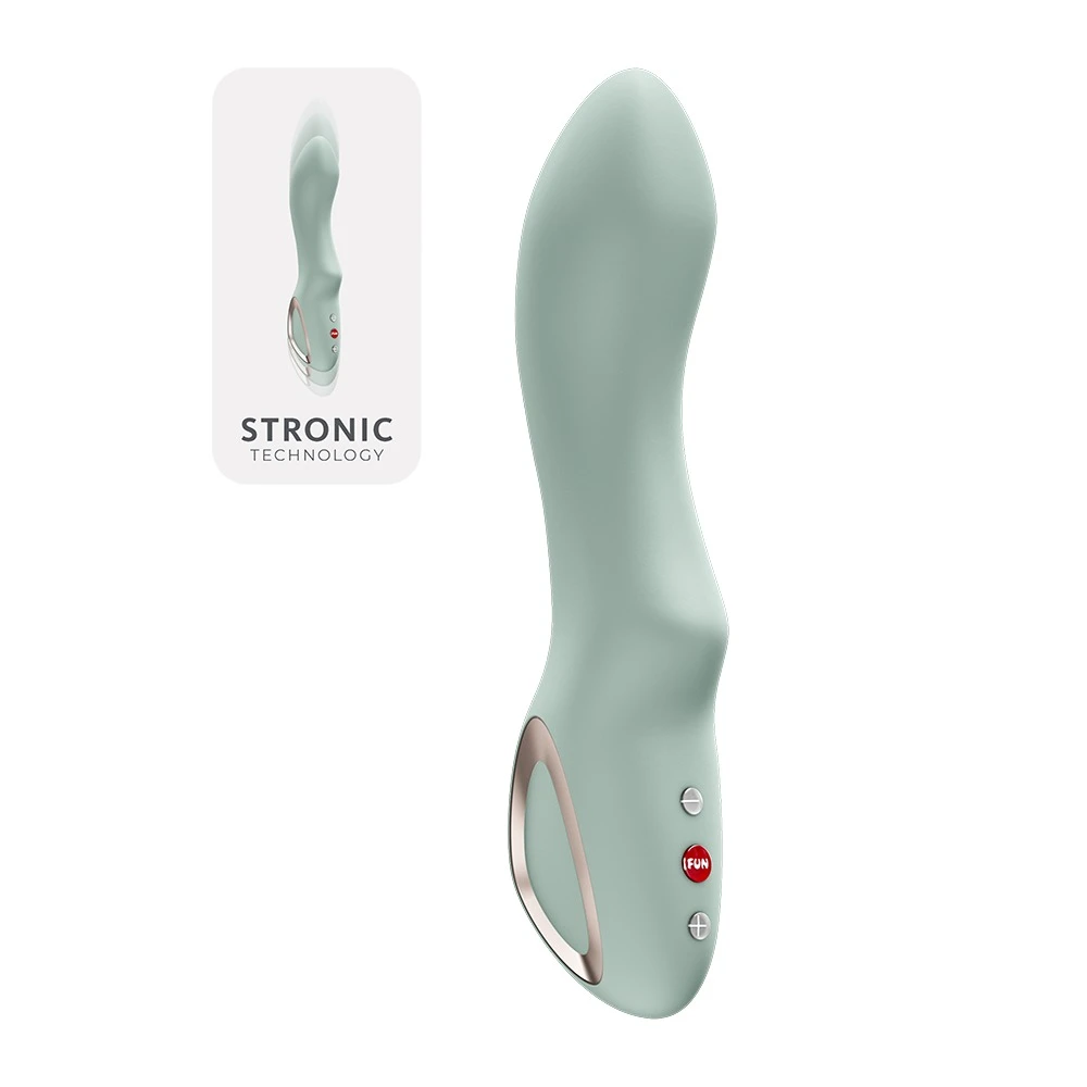 Stronic Dive Light Green, Stylischer G-Punkt-Vibrator mit pulsierender Stoßfunktion, 8 Modi, voluminöser Spitze & freihändig nutzbar
