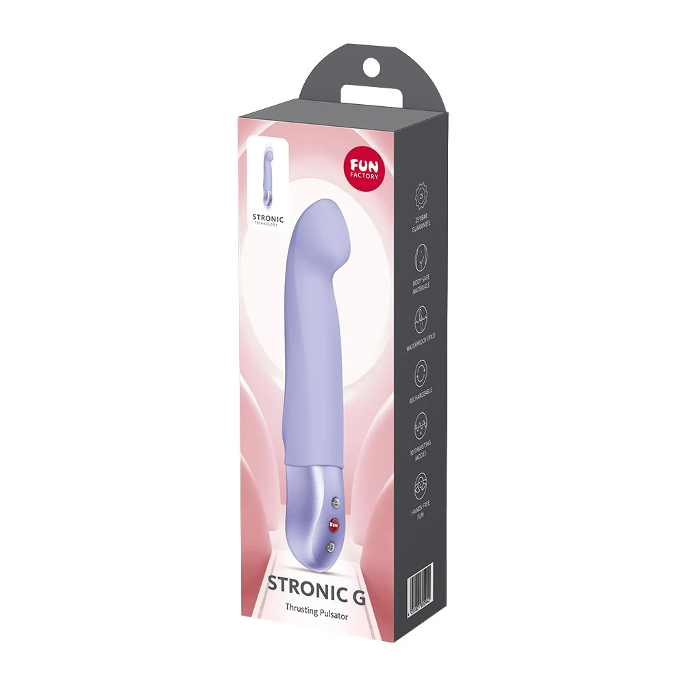 Stronic G Purple, G-Punkt Vibrator mit Stoßfunktion 10 Modi starke Bewegung ideal gebogen intensiv stimulierend Premium Qualität