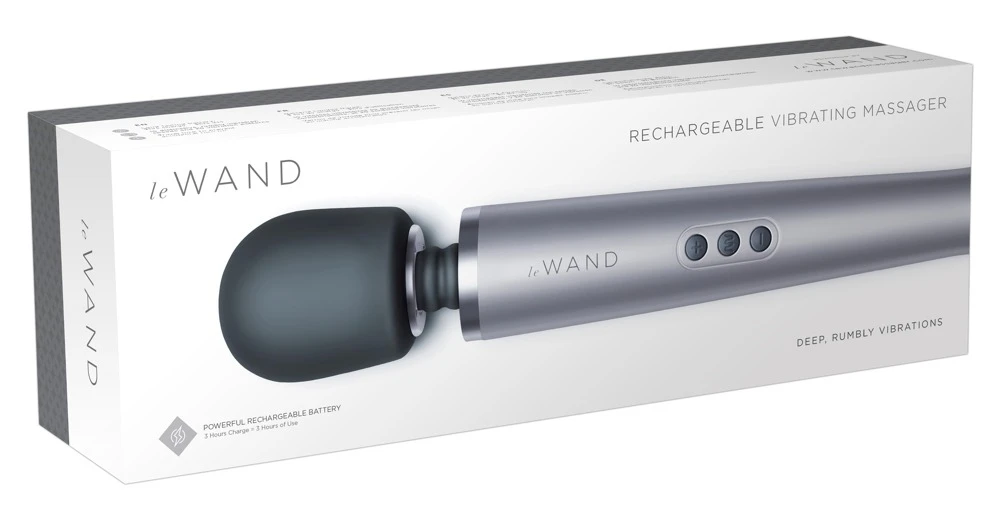 Le Wand Massagestab inkl. Strukturaufsatz 20 Vibrationsmodi in 10 Intensitäten