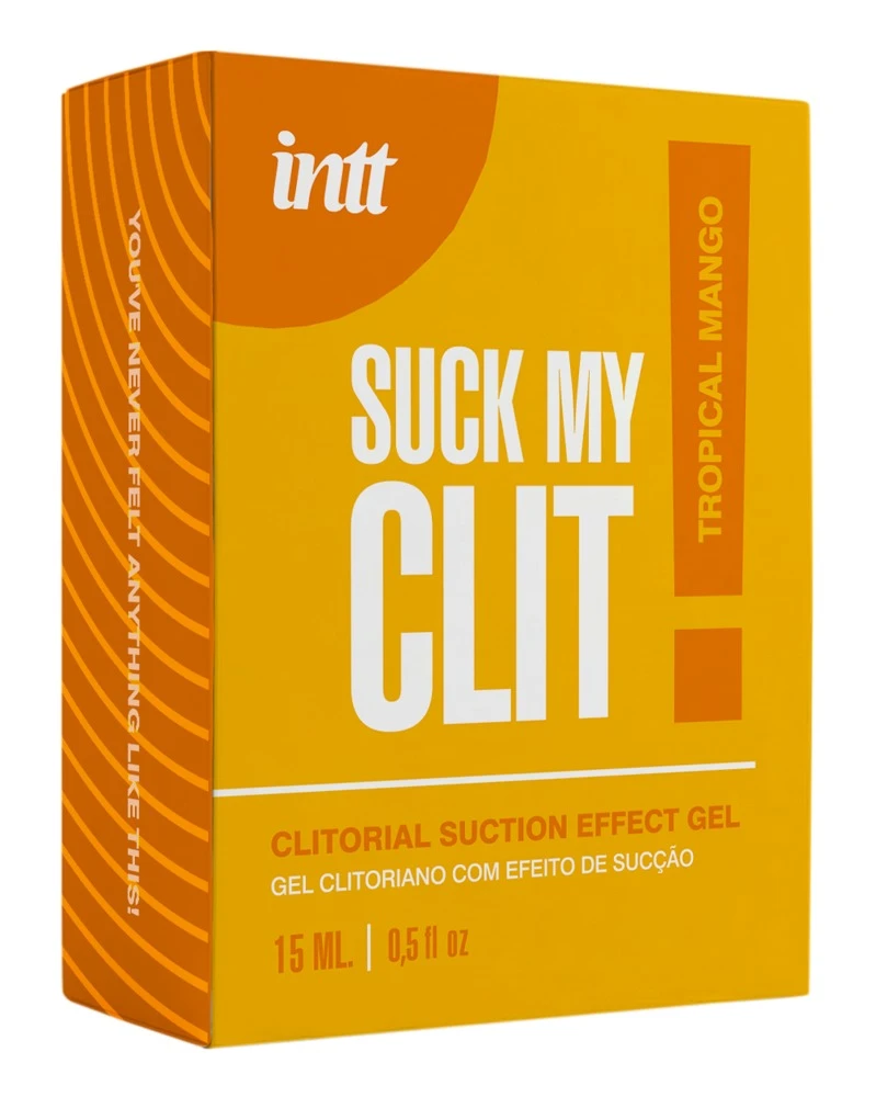 Suck My Clit Tropcial Mango 15 ML, Klitoris Stimulationsgel Mango mit Saug- Vibrations- & Kühleffekt für prickelnde erotische Spiele