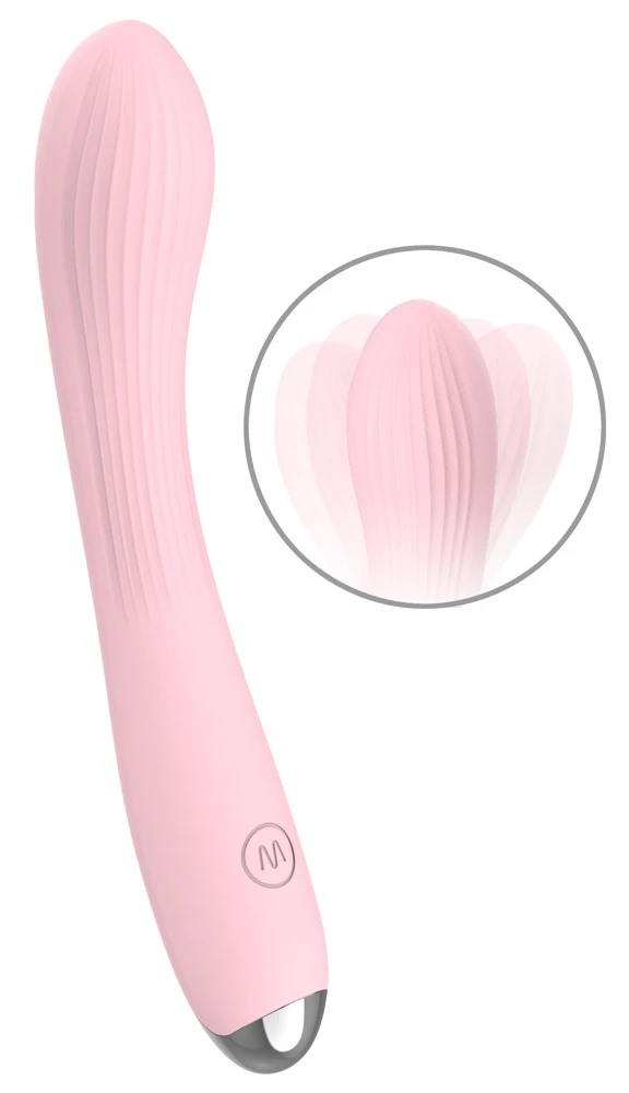 beau coeur Kireya Curved Vibra, KIREYA Curved Vibrator aus Silikon mit 10 Modi, flexibler Form und Rillenstruktur für intensive Stimulation