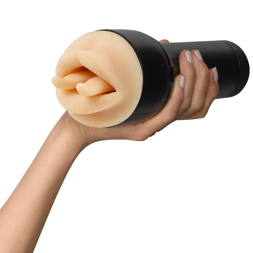 Feel Leigh Raven Mouth, Kiiroo Feel Leigh Raven Mouth Masturbator mit realistischer Mundform, Superskin-Innenleben & intensiver Stimulation