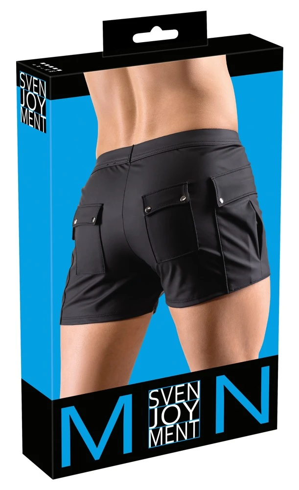 Herren Shorts, elastischem matten Stretchmaterial, Worker-Style, Cargo Look