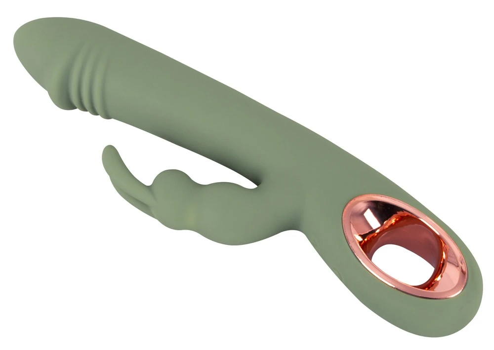 Slim Rabbit Olive, Slim Rabbit Olive von You2Toys: Stilvolles Design, doppelte Stimulation und 10 Vibrationsmodi für sinnliche Momente