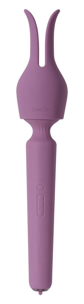 Emma Neo 2, Luxuriöser Massagestab Emma Neo 2 mit Bunny-Aufsatz, 5 Vibrationsmodi, Wärmefunktion und intelligentem Modus