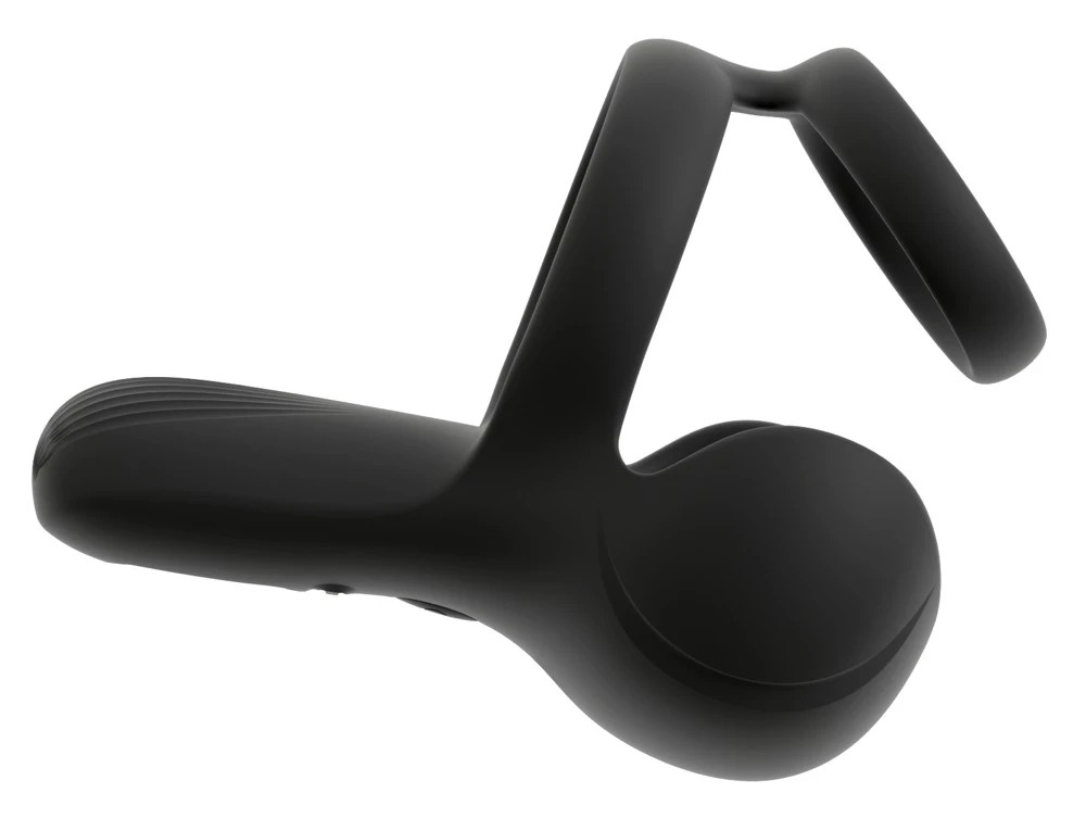 Rebel Ball Massager w Perineum, Hodenvibrator mit Damm-Stimulator, Penis- & Hodenring, 10 Vibrationsmodi, kraftvolle Doppelvibration für Männer – Rebel