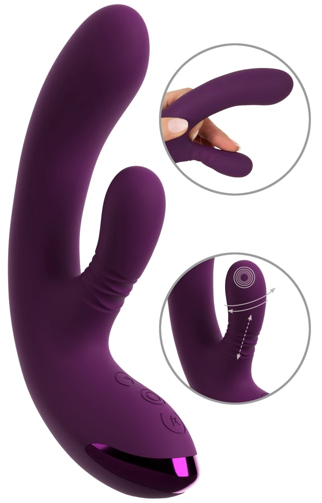 Javida 3 Function Nodding Vibr, Flexibler Rabbitvibrator mit Nodding-Funktion für G-Zone & Klitoris doppelte Vibration rhythmische Massage intensiv – Javida