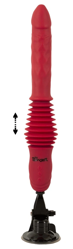 RC Double Thrusting Fucking Ma, Erotischer Stoßvibrator mit doppelter Stoßkraft, Power-Vibration, verstellbarem Saugfuß und Fernbedienung – The Banger
