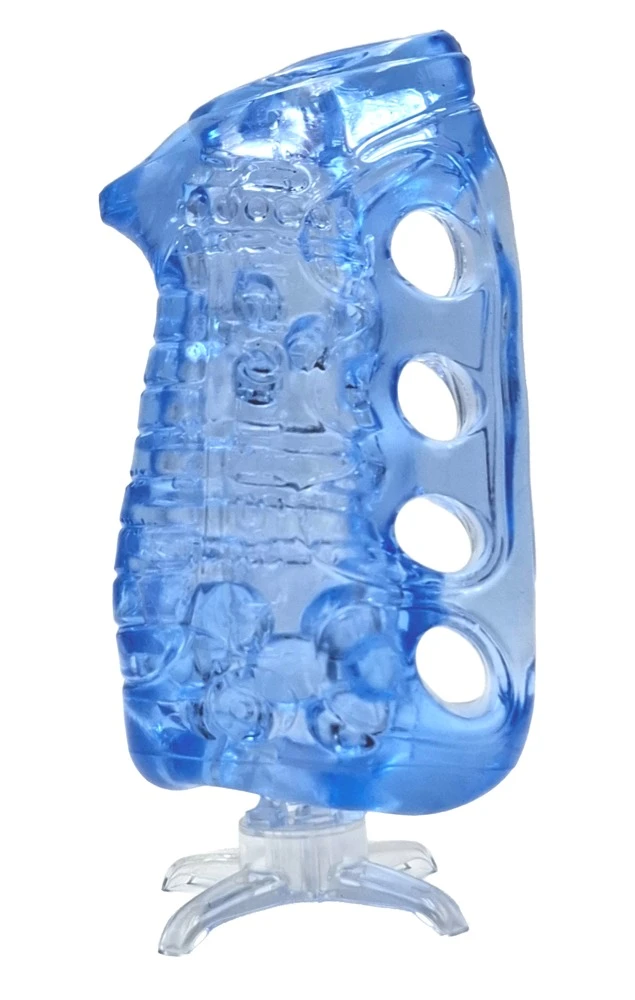 Fleshskins Grip Blue Ice, Fleshlight Fleshskins Grip Blue Ice Masturbator – erotisch strukturiert, seidig-soft, perfekter Grip & individuell steuerbare Intensität