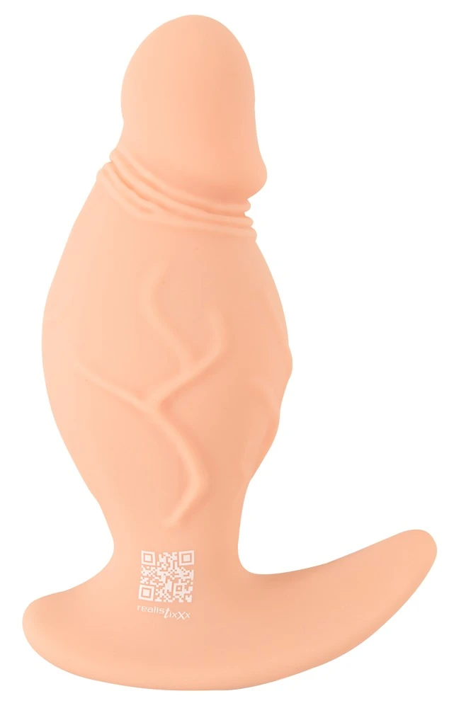 Realistixxx Rotating Plug, Realistixxx RealPlug rotierender Vibro-Plug im realistischen Penis-Design mit 10 Vibrations- und Rotationsmodi für aufreizende Anal- und Vaginalmassage
