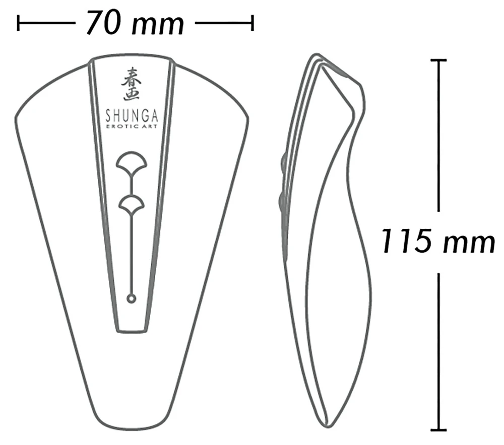Luxuriöser Auflegevibrator Obi von Shunga im durchdachten eleganten Design mit flexibler Spitze.