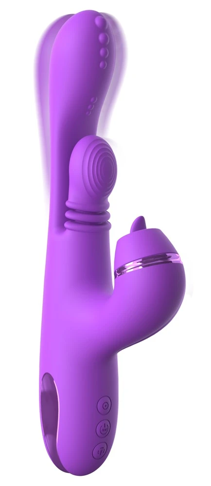 FFH IntiMotion Pulse Pro Purpl, Highspeed-Lust an der Klitoris: Der FlickerFlow-Stimulator mit flackernder Zunge, weichen Noppen oder Kugel trifft jeden Nerv, gleich dreifach!