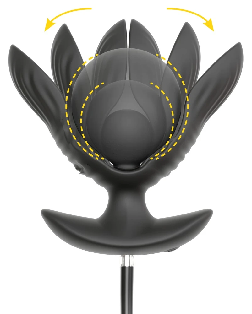 ANOS infl. Expander Plug RC, RC Inflatable Expander Plug mit Vibration von ANOS – 2-armiger Analvibrator mit aufpumpbarer Spreizfunktion, Fernbedienung und Sicherheitsventil für intensiven Backdoor-Spaß