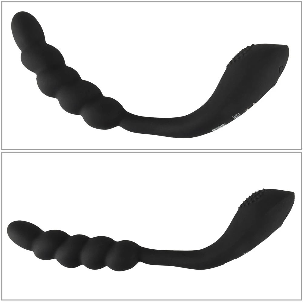 BV Bendable Dual Stimulator, Black Velvets Bendable Dual Stimulator Doppelvibrator biegsam mit 2 Motoren Kugelvibrator und Auflegevibrator für innere und äußere Stimulation vaginal oder anal