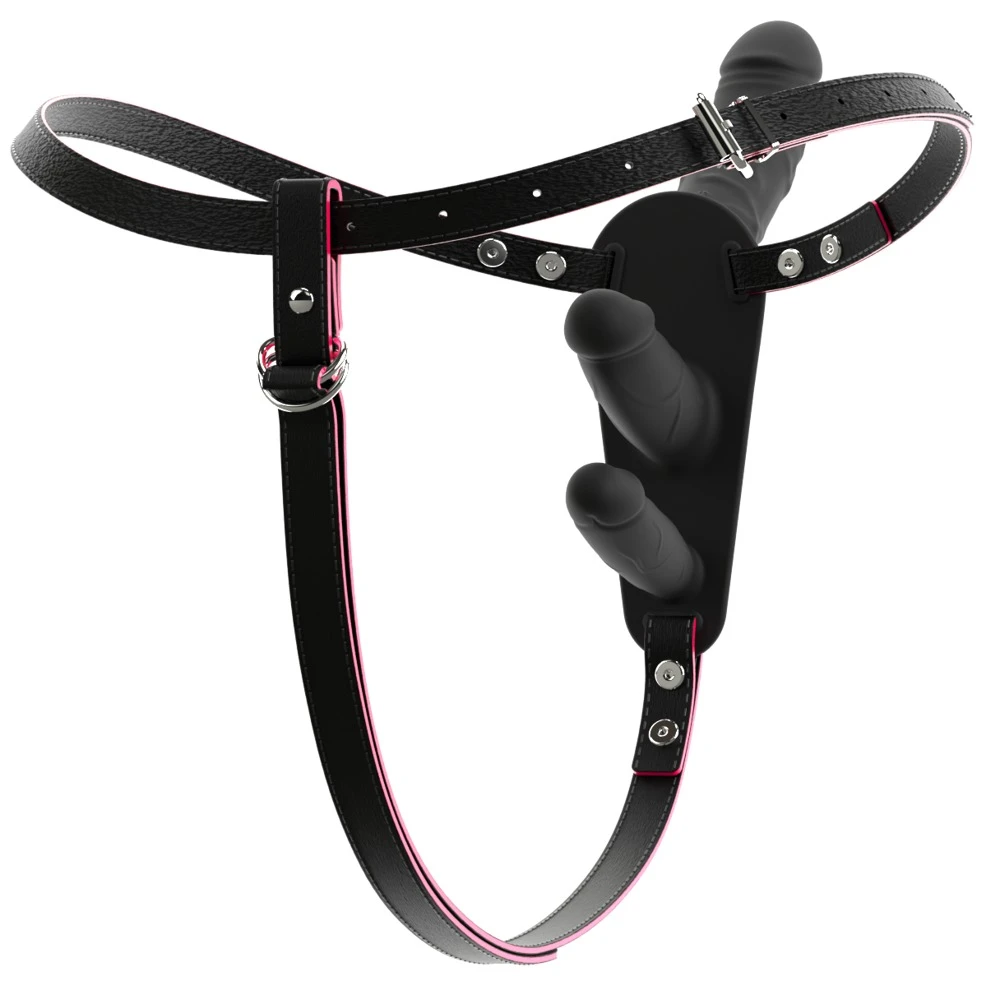 Strap-On Double Inside, You2Toys RC Double Inside Strap-on-String mit 3 kraftvollen Vibratoren, Fernbedienung und verstellbarem Sitz für erotischen Lustgenuss zu zweit