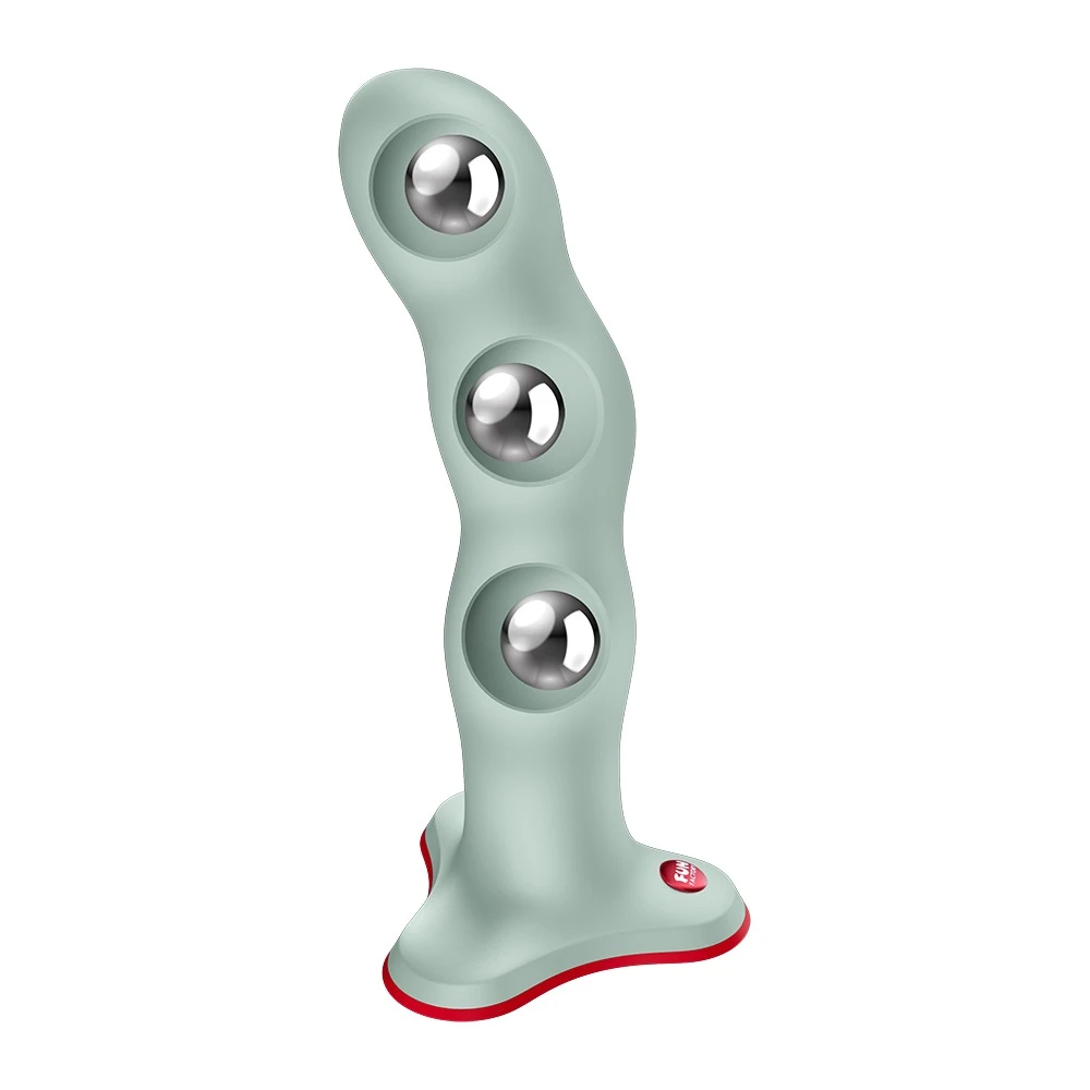 Bouncer Light Green, Flexibler Dildo mit Saugfuß, 3 Kugelgewichte, G-Punkt & Prostata-Stimulation, dynamische Schwingungen, anal sicher