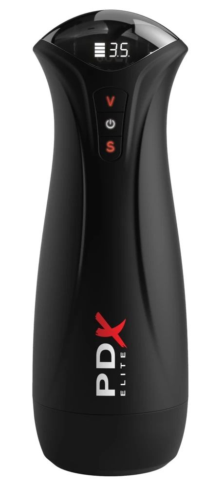 PDXE Fap-Gasm Frosted, Vollautomatischer Masturbator mit kraftvoller Vibration und Saugfunktion in 5 Modi für intensive Lustmomente