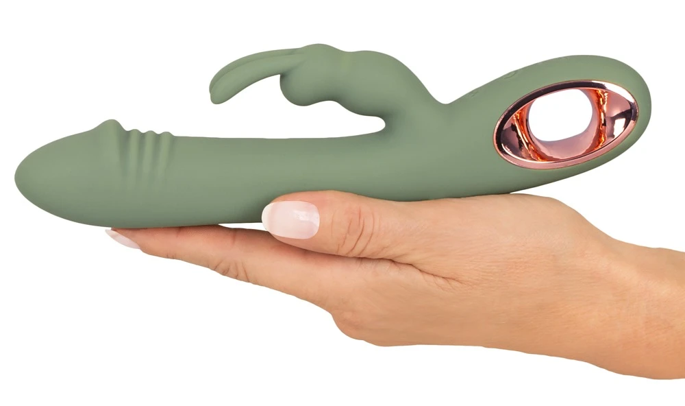 Slim Rabbit Olive, Slim Rabbit Olive von You2Toys: Stilvolles Design, doppelte Stimulation und 10 Vibrationsmodi für sinnliche Momente