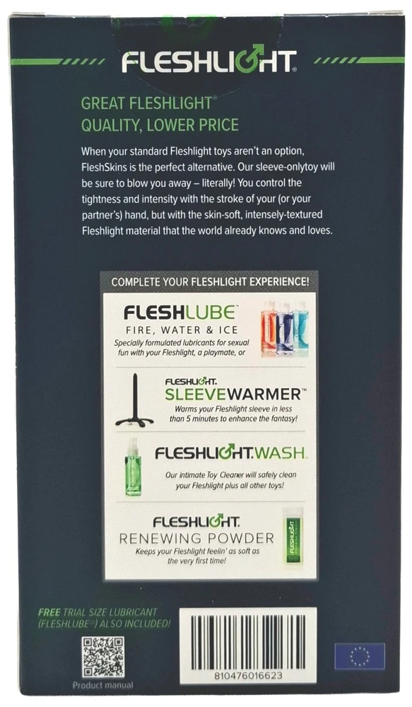 Fleshskins Grip Blue Ice, Fleshlight Fleshskins Grip Blue Ice Masturbator – erotisch strukturiert, seidig-soft, perfekter Grip & individuell steuerbare Intensität