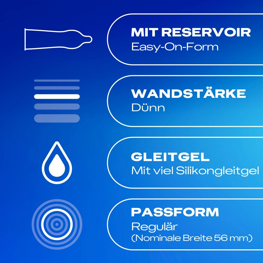 Durex Gefühlsecht Xtrafeucht 10er, Grenzenloses Empfinden dank extra viel Silikongleitgel, hauchdünne, transparente Kondome mit geschmeidiger Easy-on-Passform für pure Nähe