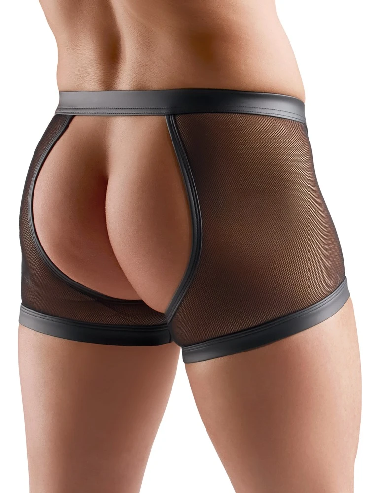 Svenjoyment Herren Jock in transparenter Netz-Optik mit markanten Wetlook-Details, verstellbarem Bund und metallischem Cockring für maximalen Sex-Appeal