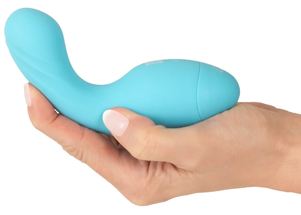 Cuties Mini Vibrator Blue, Mini Vibrator G-Punkt kompakter Silikon Vibrator mit 10 Vibrationsmodi für intensive Tiefenstimulation und leisen Genuss Cuties