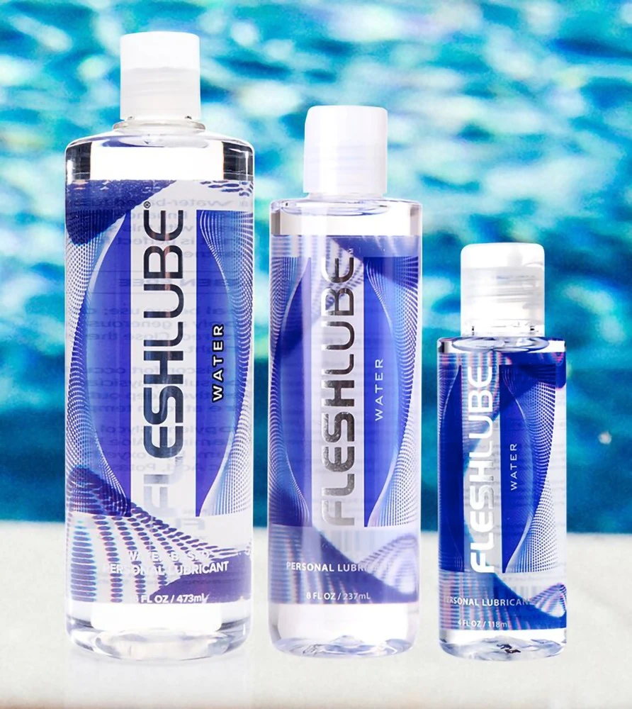Fleshlube Water 500 ml, Fleshlight FleshLube Water Gleitmittel auf Wasserbasis für heiße, intensive Momente, extra feucht, hautfreundlich, hypoallergen, parabenfrei und dermatologisch getestet für maximalen Genuss